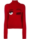 Chiara Ferragni Flirting Turtleneck Sweater - Red