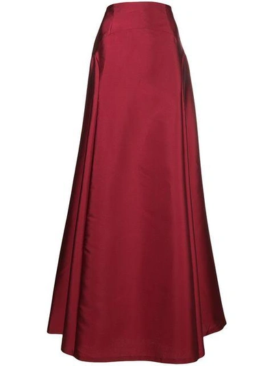 Alberta Ferretti Empire Long Skirt - Red
