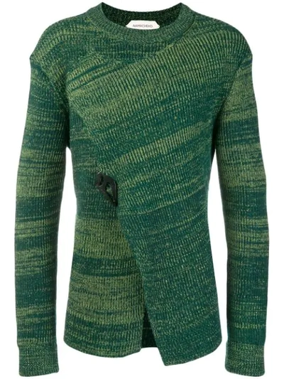 Namacheko Green Three Ply Asymmetric Sweater