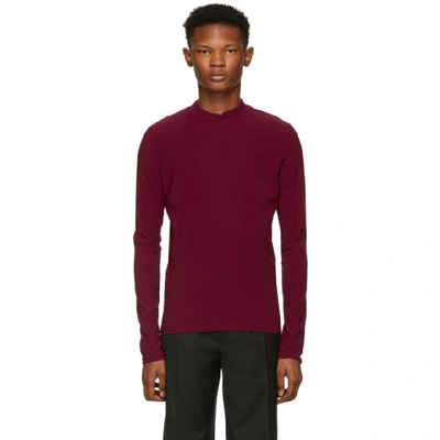 Namacheko Red Double Faced Mock Neck Sweater