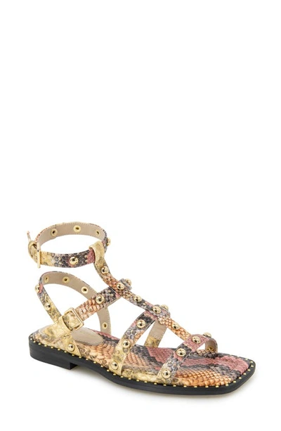 Kenneth Cole Ruby Studded Sandal In Pink Multi Snake