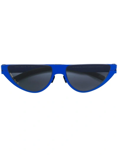 Mykita X Martine Rose Kitt Blue Cat Eye Sunglasses