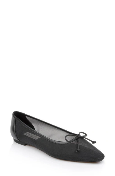 Badgley Mischka Cam Pointed Toe Ballet Flat In Black