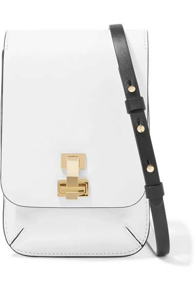 The Volon E.z Mini Leather Shoulder Bag In White