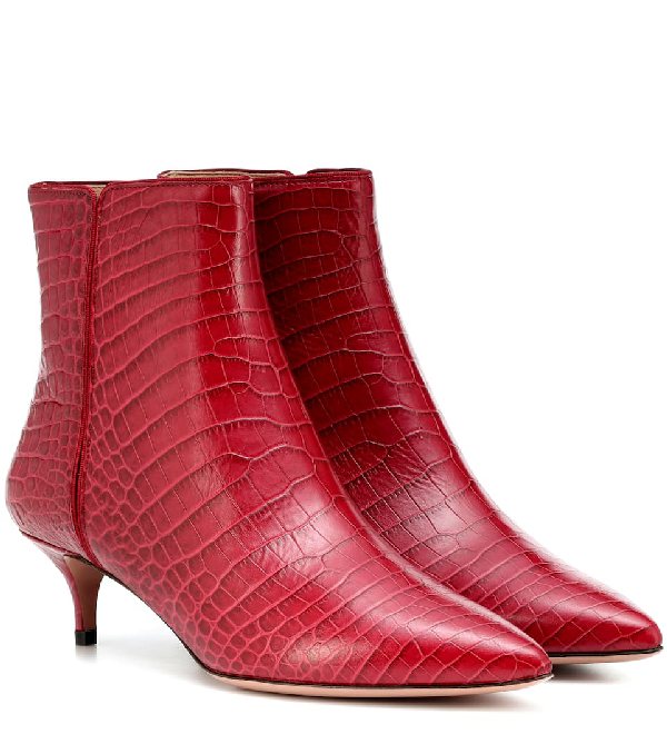 aquazzura red boots