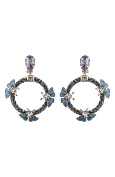 Alexis Bittar Brutalist Butterfly Crystal Clip-on Earrings In Dh Wing Print