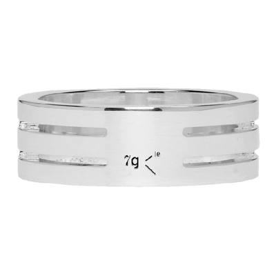 Le Gramme Silver Punched Le 7 Grammes Ring