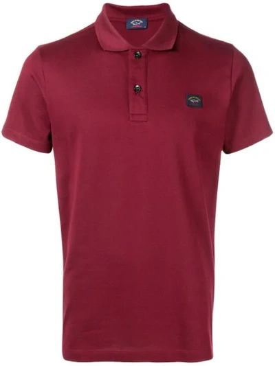 Paul & Shark Logo Patch Polo Shirt - Red