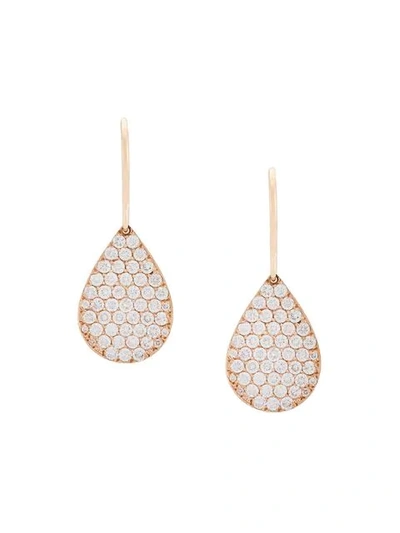 Irene Neuwirth 18kt Rose Gold And Diamond Teardrop Earrings In Metallic
