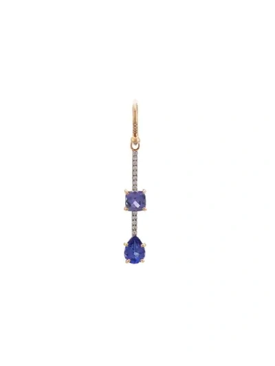 Irene Neuwirth 18kt Rose Gold, Double Tanzanite And Diamond One-of-a-kind Earring - Pink