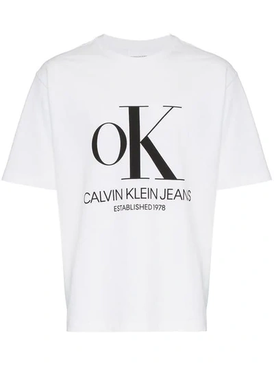 Calvin Klein Jeans Est.1978 Calvin Klein Jeans Est. 1978 Ok Modernist Logo T-shirt - White