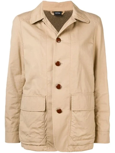 Aspesi Two Pocket Workwear Jacket In Neutrals