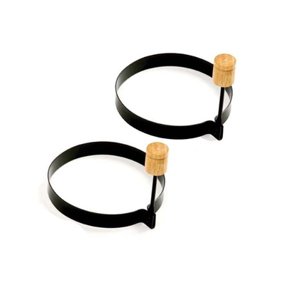 Norpro 4-inch Nonstick Round Pancake And Egg Rings, Set Of 2, Black