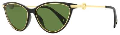 Lanvin Women's Cat Eye Sunglasses Lnv607s 001 Black/gold 57mm In Multi
