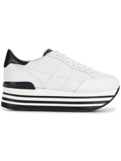 Hogan H368 Platform Trainers In White