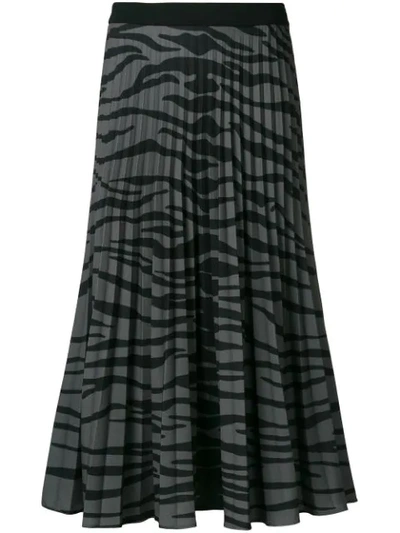 Ssheena Zebra Print Skirt In Grey