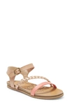 Blowfish Footwear Kids' Mylo Sandal In Rose Gold/ Cashew/ Pink