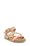 Blowfish Footwear Kids' Mylo Sandal In Rose Gold/ Cashew/ Pink