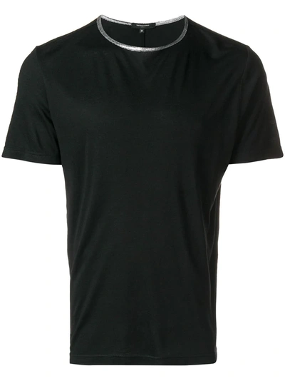 Unconditional Contrast Neck T-shirt - Black