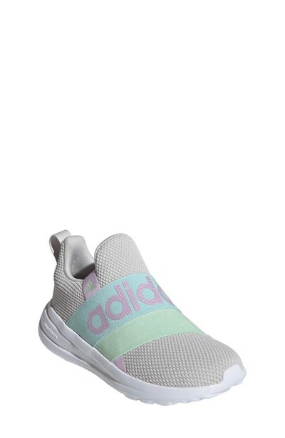 Adidas Originals Kids' Lite Racer Adapt 6-0 Slip-on Sneaker In Grey One/ Bliss Lilac/ Aqua