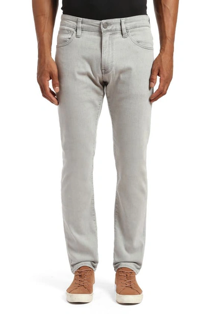 34 Heritage Courage Straight Leg Jeans In Light Grey Refined
