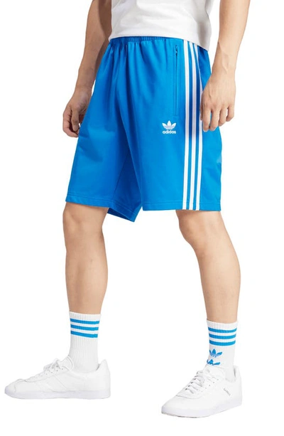 Adidas Originals Firebird Sweat Shorts In Bluebird/ White