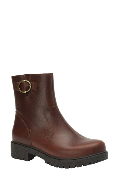 Alegria By Pg Lite Lug Sole Bootie In Chestnut