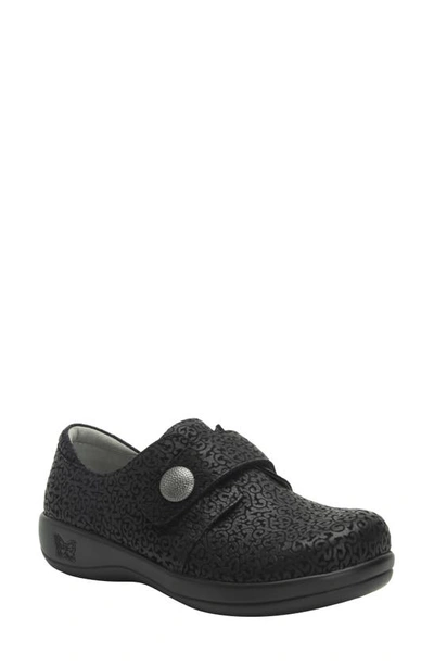 Alegria By Pg Lite Single Strap Slip-on In Amaze Me Black