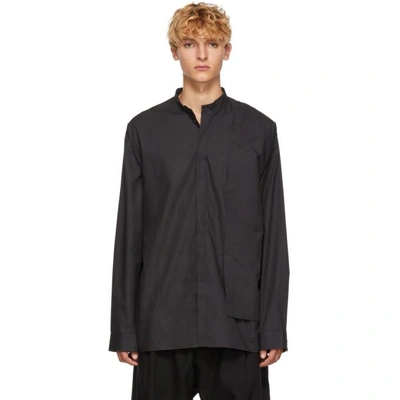 Isabel Benenato Black Layered Shirt In 01 Black