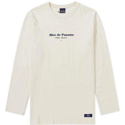 Bleu De Paname Long Sleeve Logo Tee In White