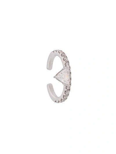 Anita Ko Luxe Triangle Diamond Ear Cuff In Whtgld