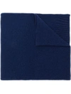 Fendi Logo Patch Scarf In Blue