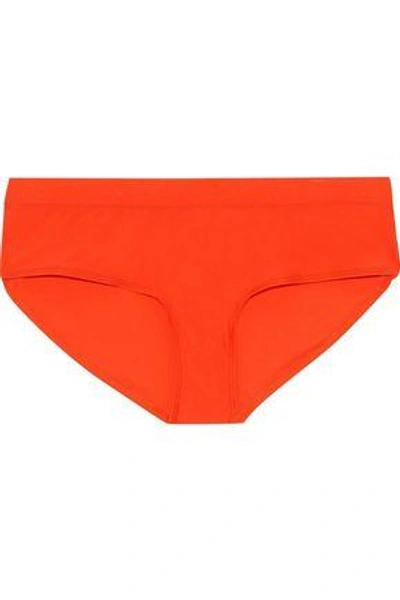 Acne Studios Hedea Mid-rise Bikini Briefs In Bright Orange