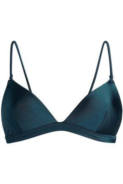 Zimmermann Woman Separates Printed Triangle Bikini Top Teal