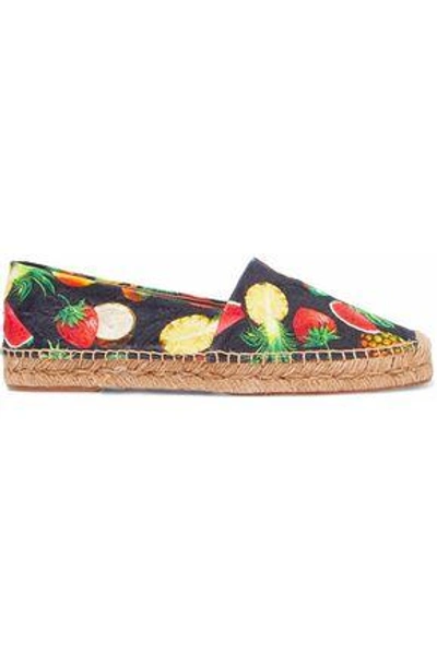 Dolce & Gabbana Woman Printed Jacquard Espadrilles Black