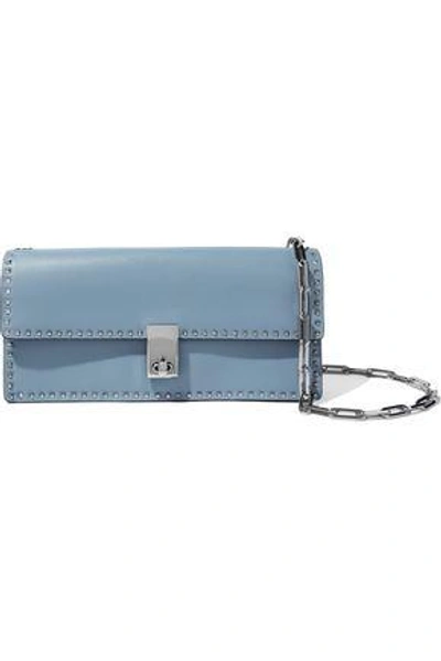 Valentino Garavani Woman Studded Leather Shoulder Bag Light Blue