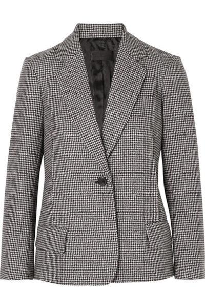 Nili Lotan Humphrey Houndstooth Wool-blend Blazer In Gray
