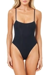 L*space Holly Rib One-piece Swimsuit In Black