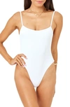 L*space Holly Rib One-piece Swimsuit In White