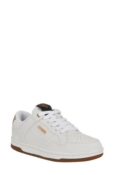 Guess Rubinn Sneaker In White/ Gold