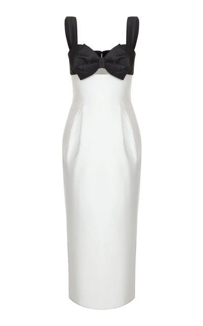 Rasario Bow Top Midi Dress In White | ModeSens