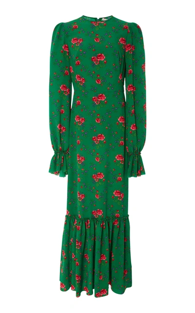 The Vampire's Wife Ruffled Riding Dress In Green