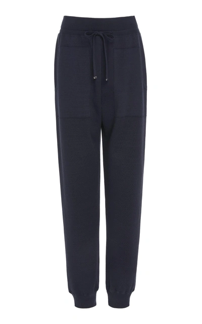 Cyclas Cotton Cashmere-blend Travel Pants In Navy