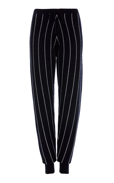 Madeleine Thompson Panarea Cashmere Track Pants In Navy