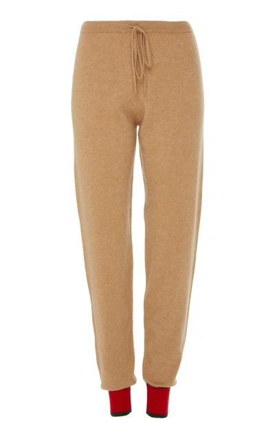 Madeleine Thompson Carcina Cashmere Track Pants In Brown