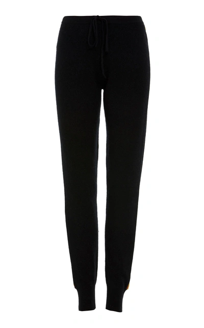 Madeleine Thompson Opera Cashmere Track Pants In Black