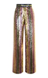 Rasario Wide Leg Sequin Pants In Stripe
