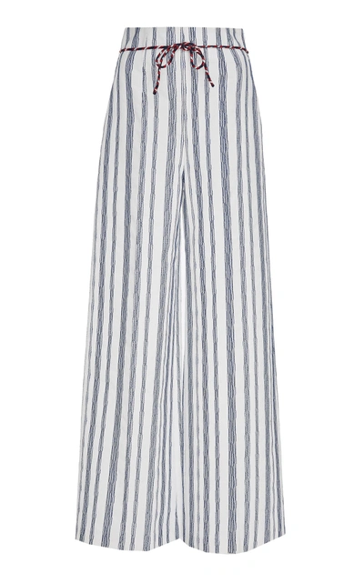 Paule Ka Stripe Cotton Pique Pants