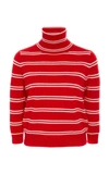 Madeleine Thompson Sesto Striped Cashmere Sweater In Red
