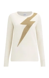Madeleine Thompson Greve Bolt Cashmere Sweater In White